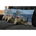 thumbnail image 5 of Ambesonne Landscape Throw Pillow Cover 4 Pack, Snowy Mountain Ocean, 18", Sky Blue and Brown, 5 of 5