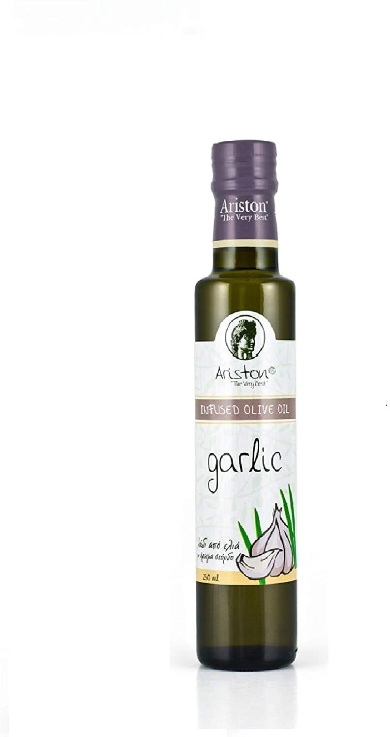 Ariston Garlic-Infused Extra Virgin Olive Oil – Bold  Savory (8.45 fl. oz.)