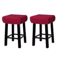 thumbnail image 1 of 2pcs Fundas para Taburetes Rectangulares, Fundas para Taburetes de Bar, Funda para Asiento de Silla de Banco de Madera Rojo Vino, 1 of 6