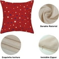 thumbnail image 7 of Set of 2 4th of July Pillow Covers 18x18 Inch Red and Blue White Patriotic Stars Throw Pillows for Sofa Bed Outdoor Decor Independence Day Memorial Day Pillowcase, 7 of 7