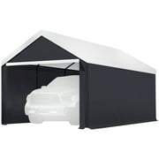 Open Box Caravan Canopy Domain 20x10 Foot Carport Tent Sidewalls, Black Sidewalls Only