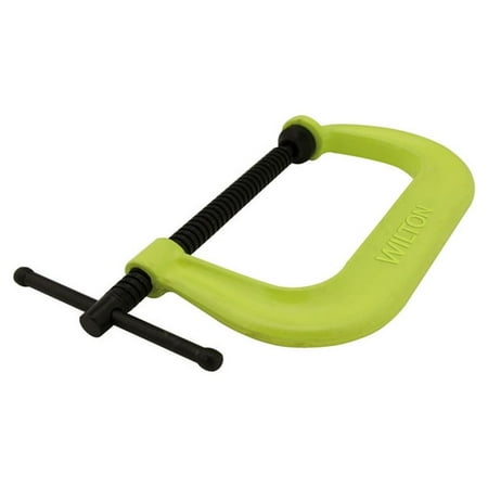 UPC: 0019907143000 | Wilton 14300 400 Series 2-1/8 in. Jaw Capacity Hi-Vis Safety C-Clamp