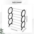 thumbnail image 3 of Simple Trending 4-Tier Stackable Shoe Rack, Expandable & Adjustable Shoe Organizer Storage Shelf, Black,1PC, 3 of 5