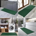 thumbnail image 2 of Green Black Checkerboard Checkered Pattern Kitchen Rug Mat,Kitchen Runner Rugs Non Skid Washable,Decorative Kitchen Floor Mats for Kitchen,Sink,Laundry,17"X47", 2 of 5
