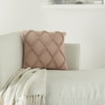 thumbnail image 4 of Mina Victory Life Styles 18x18" Cotton Diamond Lattice Throw Pillow - Blush Pink, 4 of 5