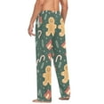 thumbnail image 3 of FORMRS Mens Pajama Pants with Pockets Sleepwear Lounge Bottoms Sizes S-2XL, Brown Christmas Gingerbread, 3 of 7