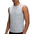 thumbnail image 1 of Men's Round Neck Knitting Solid Color Sports Sleeveless T-Shirt Breathable Quick Dry Training Tank Top for Running Gym, 1 of 8