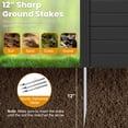 thumbnail image 6 of Gymax 48'' W x 48'' H Outdoor Privacy Fence Screen 4 Panels Air Conditioner Fence with Galvanized Metal Ground Stakes, 6 of 10