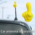 thumbnail image 3 of Yellow Victory V Finger Antenna Topper Cute EVA Foam Car Antenna Ball, Universal Car Roof Decoration, Funny Accessory, 3 of 10