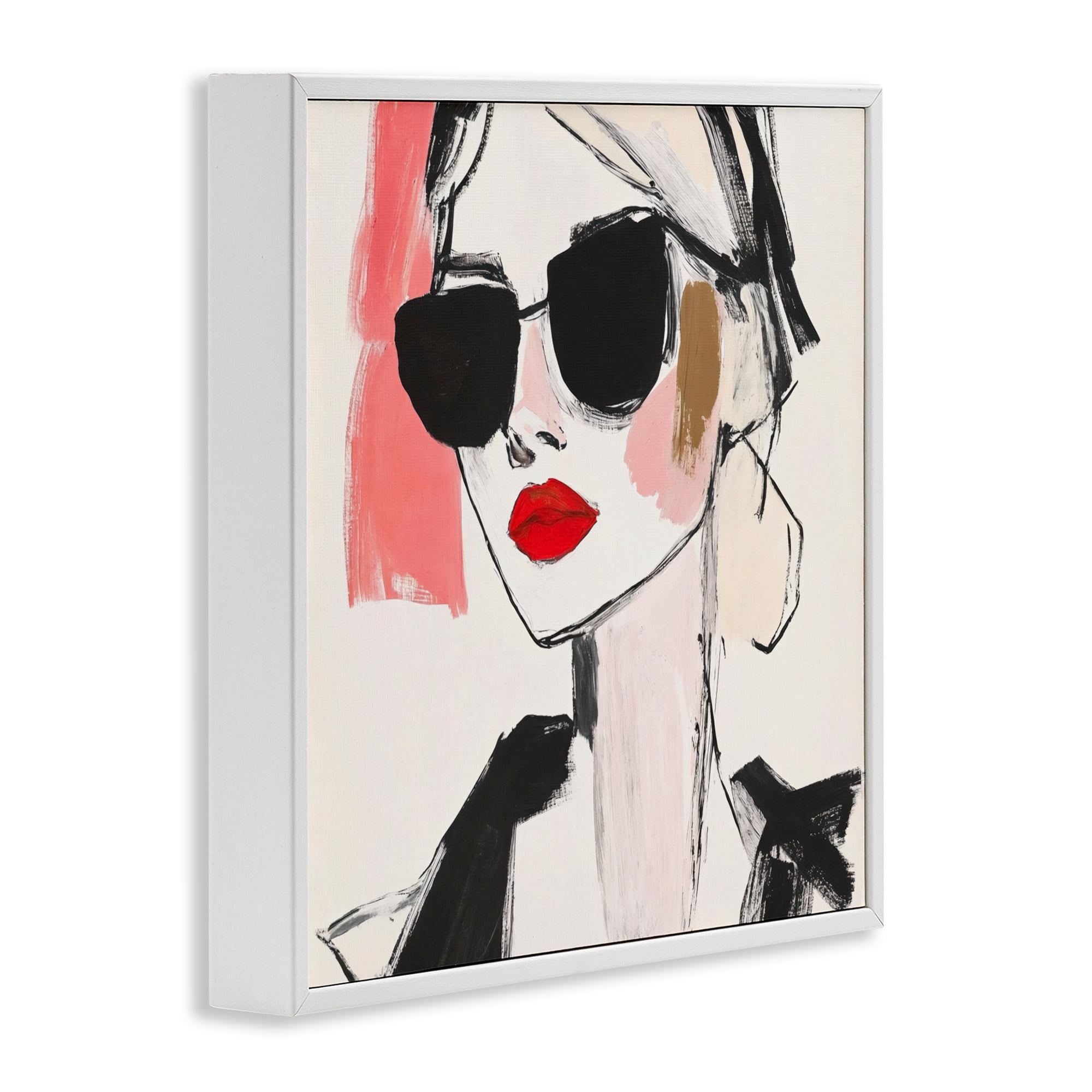 Stupell Industries Sassy Glamour Sketch White Framed Giclee Art, design by Andrea Haase