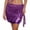 Purple, variant on Sequin Fringe Skirts for Women Sparkly Belly Dance Skirt Glitter Sequin Tassel Skirt Mini Skirt Rave Outfits