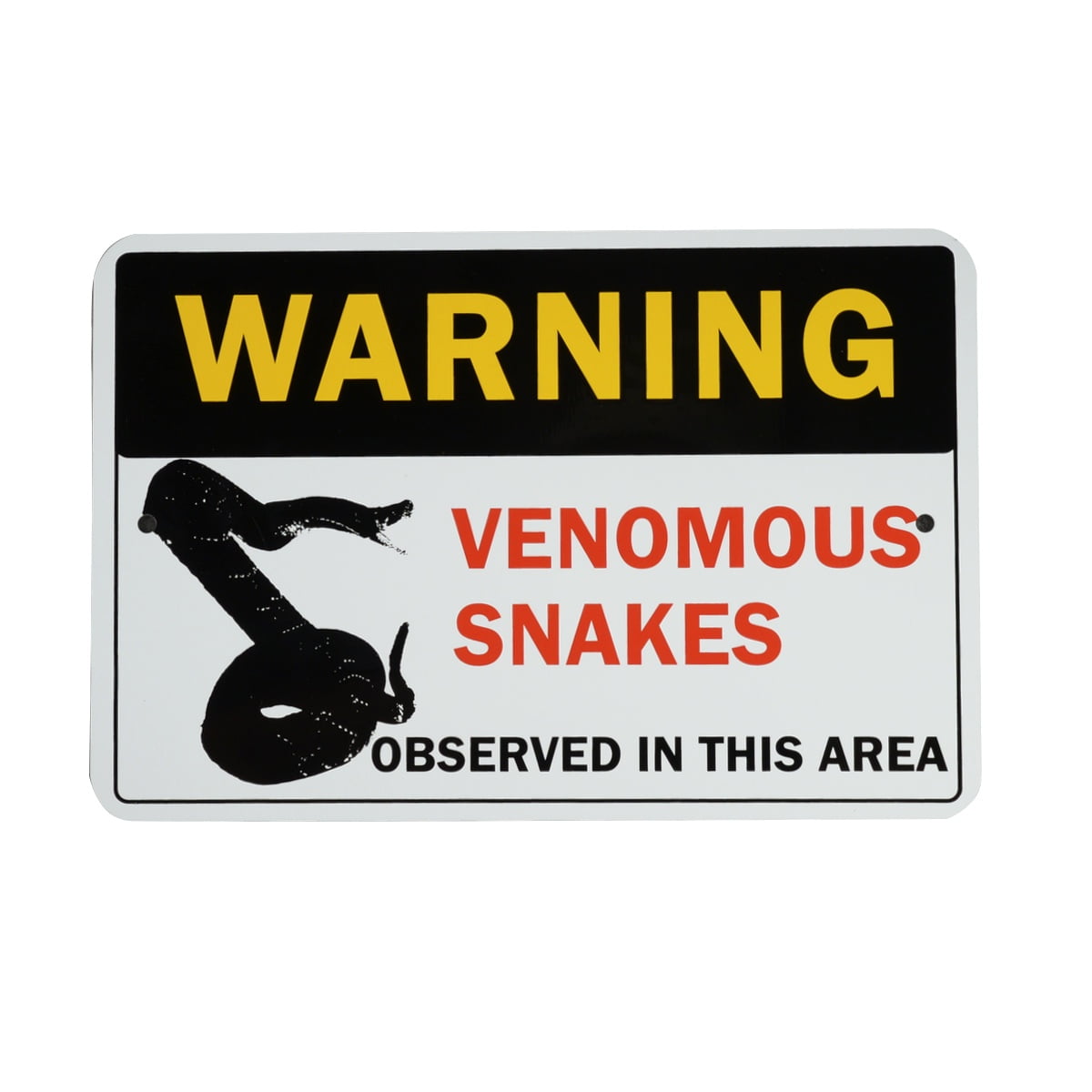 Warning Venomous Snakes Metal Caution Sign Home Bar Man Cave Wall