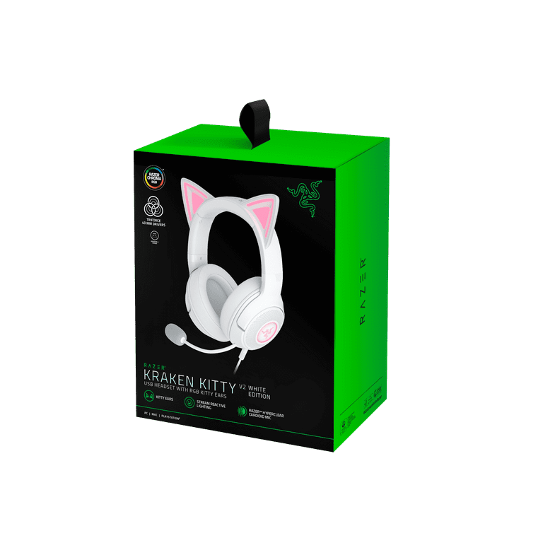Razer Kraken Kitty V2 Type-C Wired Chroma Headset, White