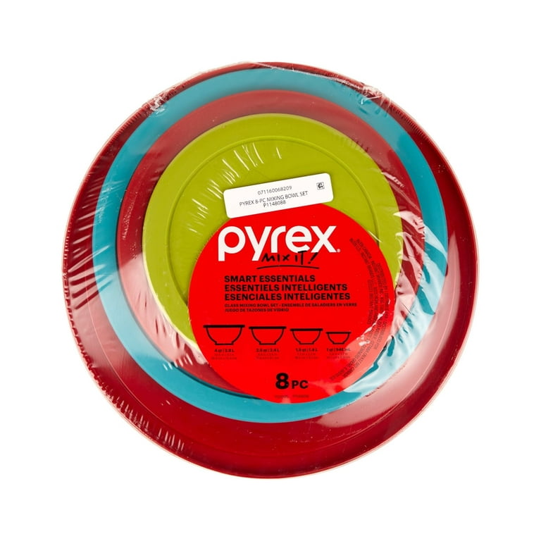 Pyrex 8-Piece Smart Essentials Mixing Bowl Set 