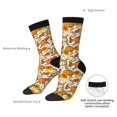 thumbnail image 4 of Cauagu Pumpkin Corn Daisy Print Crew Socks for Women and Men,Adult Athletic Running Socks 1-Pair Sports Socks Work Gear Socks with Moisture Wicking, 4 of 6