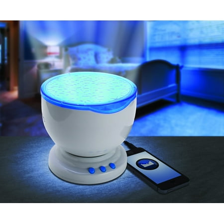Ocean Wave Nightlight LED Light Projector With Music Player 4 Color