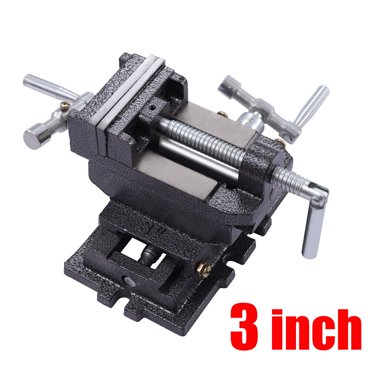 4-Inch Cross Slide Drill Press Vise - 2-Way X-Y Metal Milling Machine Clamp