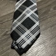 thumbnail image 2 of PERRY ELLIS Mens Black Tartan Plaid Slim Neck Tie, 2 of 3