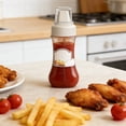 thumbnail image 2 of TIELUTT Kitchen Condiment Bottle for Cooking Vinegar and Leak Proof Design with Precision Control Spout Glass Containers with Lids Bottle Caps with Airtight Glass Amber Clear Small with Container, 2 of 5