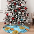 thumbnail image 5 of Yiaed Sunflowers Print Christmas Tree Skirt , Tree SkirtsTree Mat for Christmas Winter Holiday Indoor Decorations-36", 5 of 7