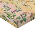 thumbnail image 4 of Ambesonne Vintage Floral Fitted Sheet, Blossoming Romance, California King, Peach Pale Pink, 4 of 5