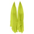 thumbnail image 2 of Wrapables Solid Color 100% Silk Long Scarf, Lime Green, 2 of 5
