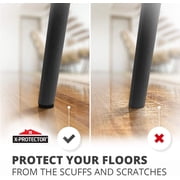 X-Protector Felt Furniture Pads - 235 Pcs Black - Felt Pads for Furniture Feet - Protect Hard Floors