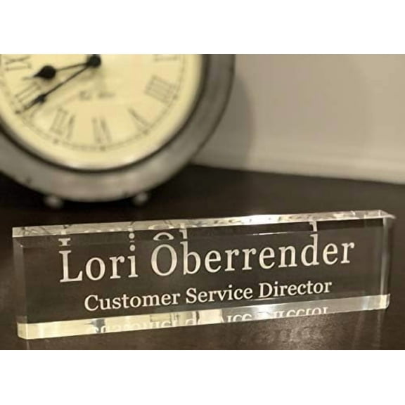 Personalized Desk Office Acrylic Name Plate - Choose 8" or 10" (10" Length)$$Office