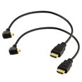 thumbnail image 1 of Seadream Cable Micro Hdmi A Hdmi En Ángulo, Paquete De 2, 1 Pie, Ángulo Hacia Abajo De 90 Grados, Conector De Cable Micro Hdmi Macho A Hdmi Macho (Paquete De 2 En Ángulo Hacia Abajo), 1 of 4