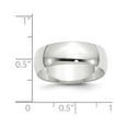 thumbnail image 3 of 10k White Gold 7mm Lightweight Half Round Wedding Band Size 6.5 1WHRL070, 3 of 4