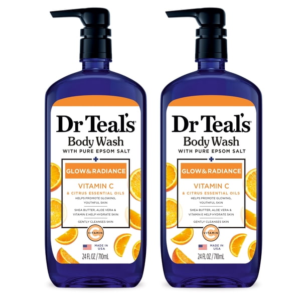 Gel de baño Dr. Teal's Glow & Radiance con sal pura de Epsom, 720 ml