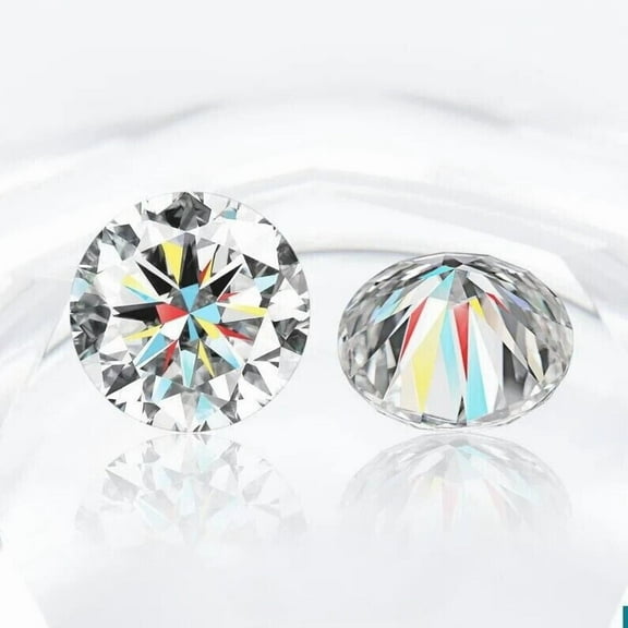 1 CT Natural White Moissanite 5 mm 5 Pcs Round Cut VVS1 D Grade GRA Certified