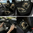 thumbnail image 2 of Jeiento Cute Pug 13 PCS Car Seat Cover Set, with Steering Wheel Seat Belt Covers Center Console Pad Coasters Keychain Lipstick Holder Auto Interior Accessories Full Set for Women Men, 2 of 8