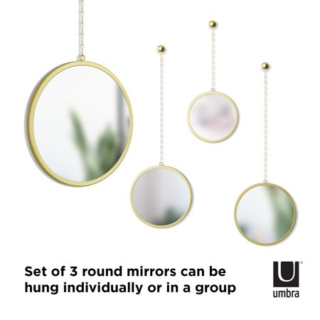 Umbra Dima Round Mirrors Set Of 3 Com Umbra Dima Round Mirrors Set Of 3, Dima Round Accent Mirror Set