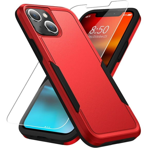 MYKOMI for iPhone 13 Mini Case, with HD Screen Protector [Military Grade Drop Tested] Heavy-Duty Tough Rugged Shockproof Protective Case for iPhone 13 Mini 5.4 inch