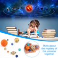 thumbnail image 1 of MesaSe The System Plastic Solar Toys Planet Cosmic 9Pcs Model Simulation Educational Decoration & Hangs (Desktop Ornament), 1 of 9