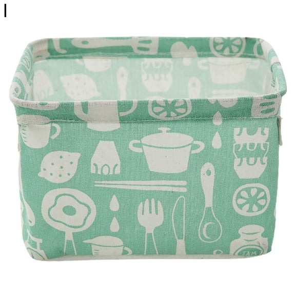 Multi-Purpose Cotton Flax Storage Bin with Handle for Organizing Your Home or Office