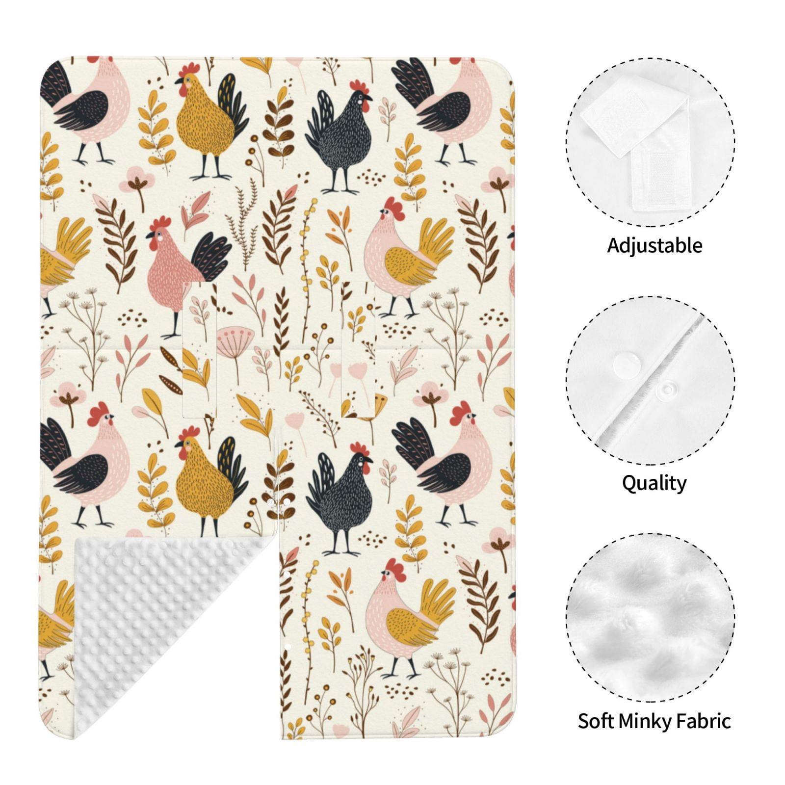 Naloa Cartoon Chickens Baby Car Seat Cover, Breathable Baby Carrier Cover, Multiuse Baby Carrier Cover & Nursing Breastfeeding Cover