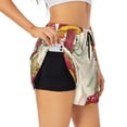 thumbnail image 3 of Workout Shorts for Women - Frog Sitting On Mushroom 2 in 1 with Pocket Double Layer Shorts Elastic Athletic Gym Shorts, 3 of 7