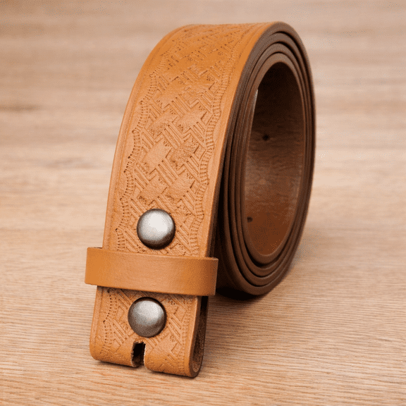Resistance Mens Western Belt Strap Without Buckle Full Grain Leather Cowboy Belt Sizes 32-52