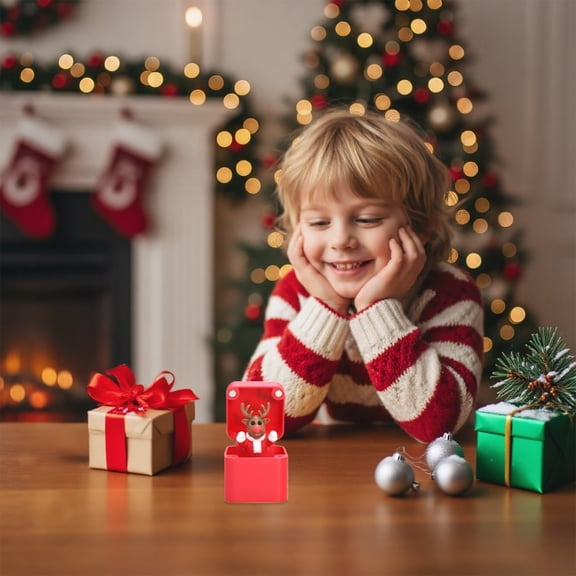Clearance Under $4 Christmas Surprise Pop-Up Box – 3D Prank Gift Box with Santa, Snowman or Reindeer for Kids, Adults & Festive Holiday Fun (Style D)