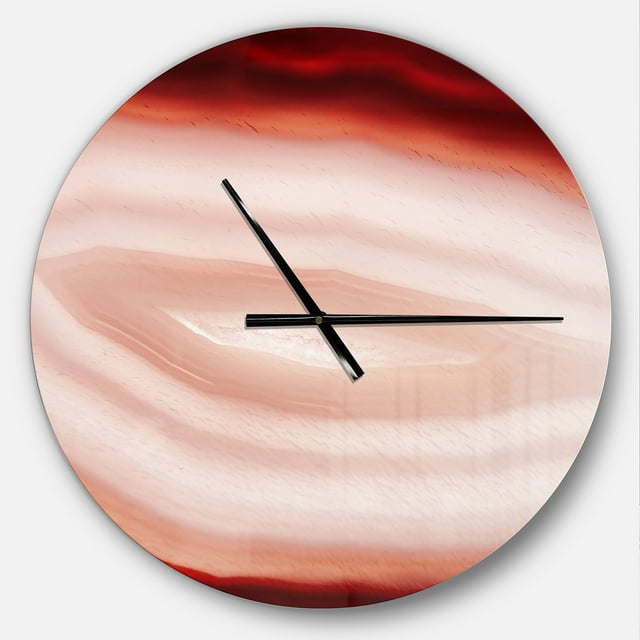 DesignArt Agate with Chalcedony Geological Crystal Large Wall Clock
