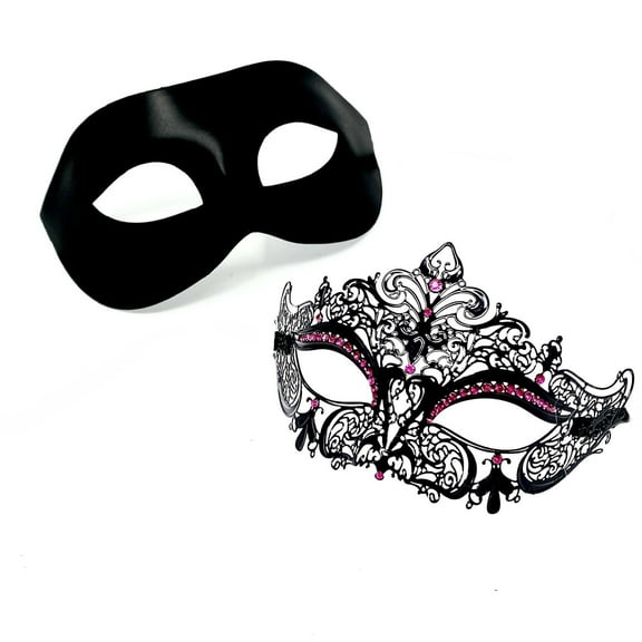 Couple Masquerade Masks Men Women Venetian Mardi Gras Mask For Halloween Cosplay Costume Wedding Party