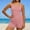 Pink, variant on QUNYINEY 2 Piece Tankini Bathing Suits for Women Modest Tummy Control Athletic Black Bathing Suits Beach Boyshorts Crew Neck Swimsuit Sets