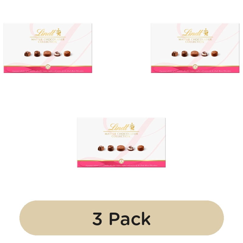 Lindt Master Chocolatier Collection Large Chocolate Box 320g, British Import (Pack of 3)
