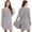 Light Grey, variant on Pinspark Open Back Hospital Gowns for Women Tear Away Snap Long Sleeve Womens Hospital Gowns Adaptive Clothing for Women