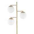 thumbnail image 5 of JONATHAN Y Ellie 66" 3-Light Modern Vintage Iron LED Floor Lamp, Brass Gold/White, JYL3087A, 5 of 6