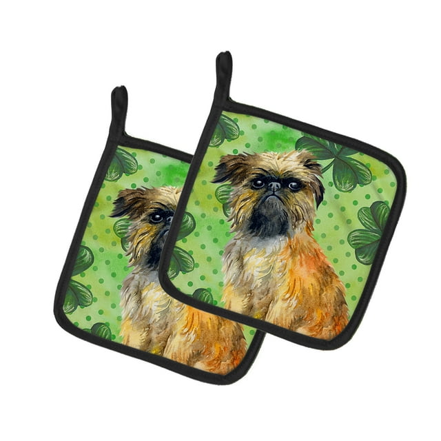 Carolines Treasures BB9861PTHD Brussels Griffon St.Patricks Paire de Porte-Pot