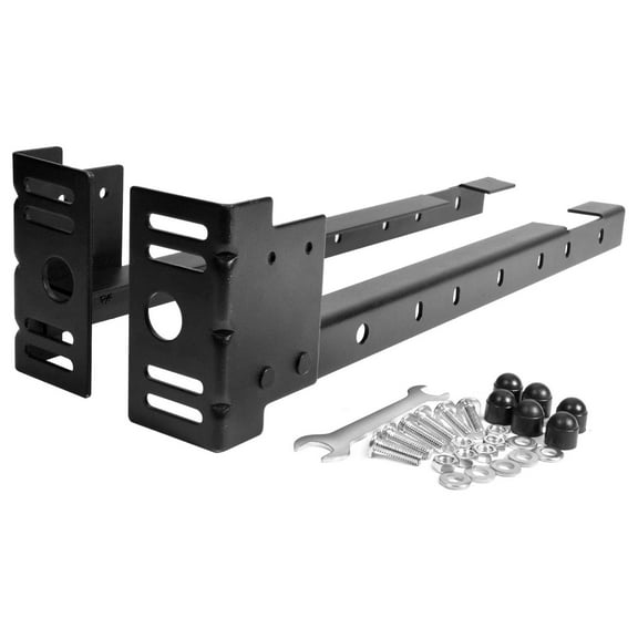 Footboard Extension Brackets for Metal Bed Frame, Bed Frame Extenders for Headboard & Footboard Attachment, Multi-Size Fit (Twin, Full, Queen, King), Heavy Duty Steel Construction, Hardware Included