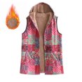 thumbnail image 1 of Quilted Vest Women's Hooded Drawstring Puffer Sleeveless Jacket Warm Fleece Lining Casual Winter Layer, 1 of 8